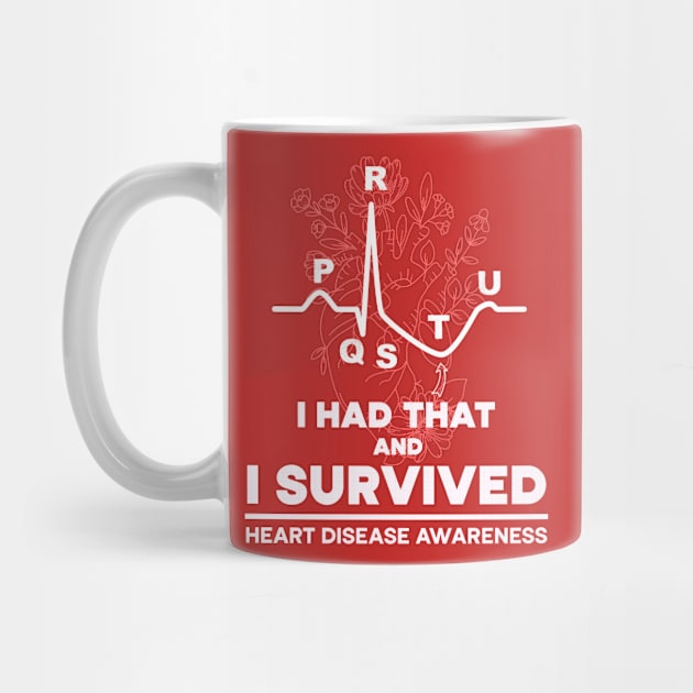 Heartbeat ECG Stroke Survivor Heart Disease Awareness by Publicfriends